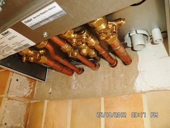precision pipework direct to boiler