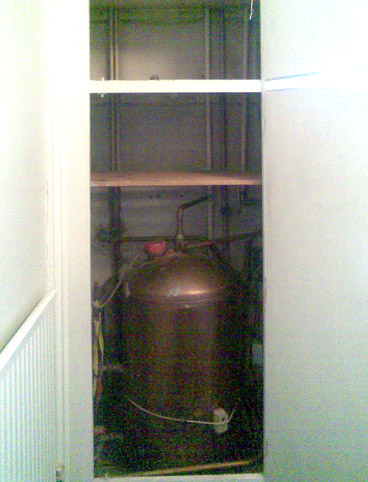 Nunhead, Southwark - airing cupboard before
